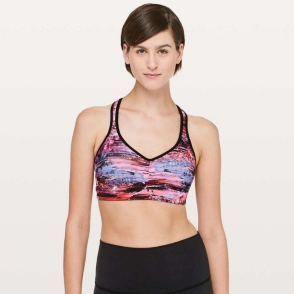 Lululemon Speed Up Bra C/D Dahliascape Multi / Black
